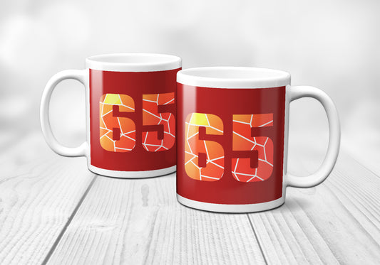 65 Number Mug (Red)