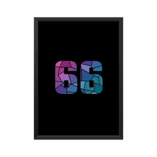 66 Number Framed Poster