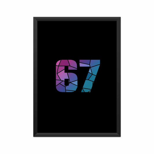 67 Number Framed Poster