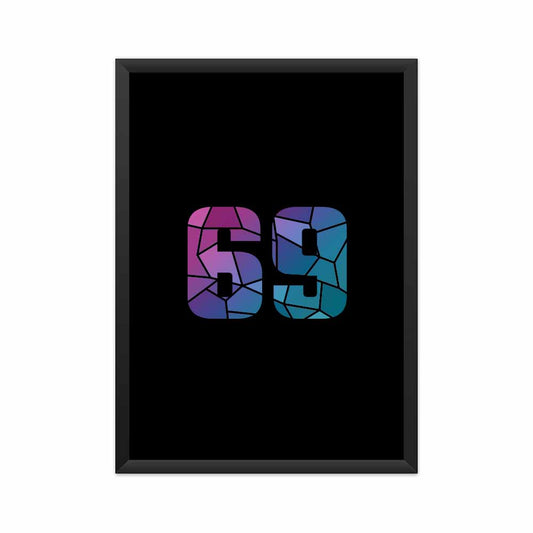 69 Number Framed Poster