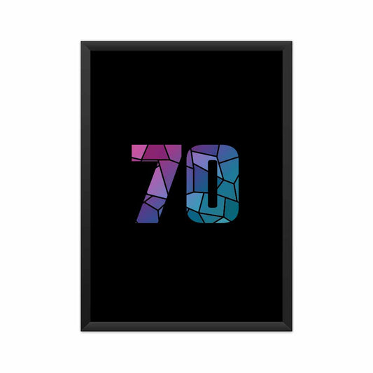 70 Number Framed Poster