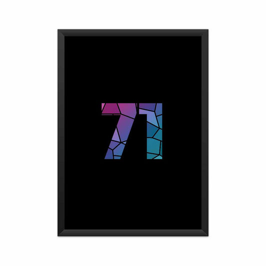 71 Number Framed Poster