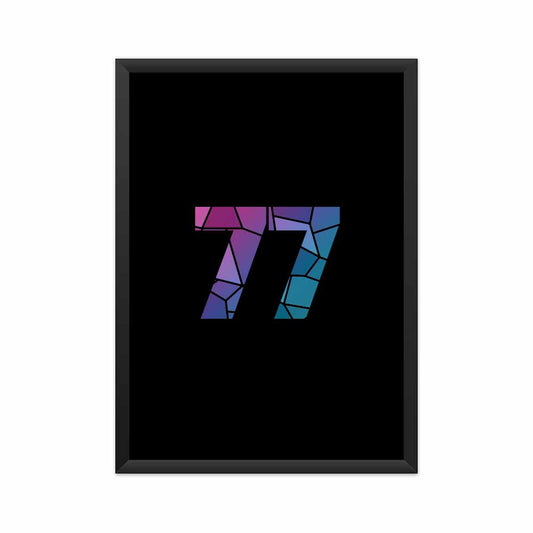 77 Number Framed Poster