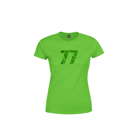 77 Number Women's T-Shirt (Liril Green)