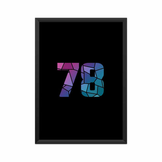 78 Number Framed Poster
