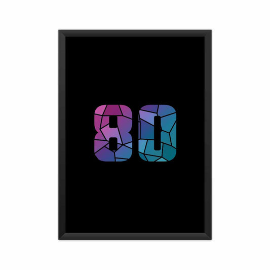 80 Number Framed Poster