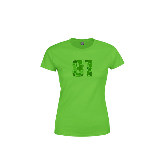 81 Number Women's T-Shirt (Liril Green)