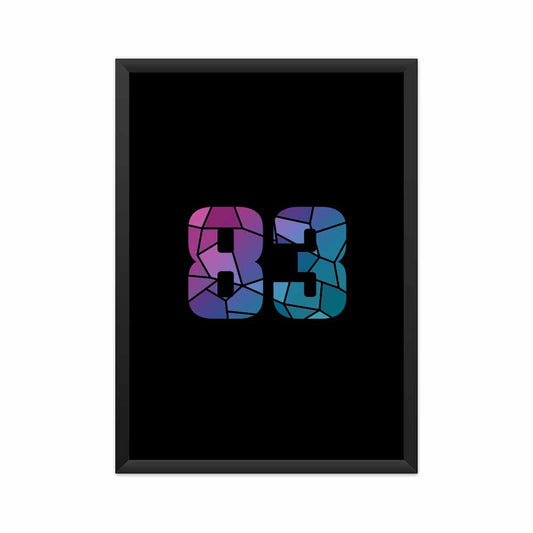 83 Number Framed Poster