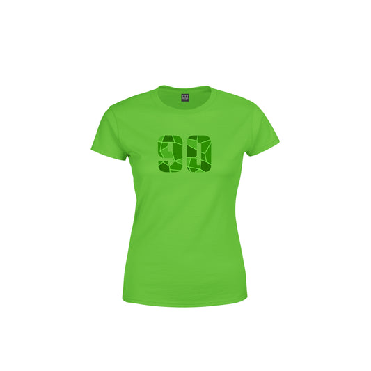 90 Number Women's T-Shirt (Liril Green)