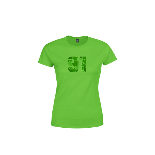 91 Number Women's T-Shirt (Liril Green)