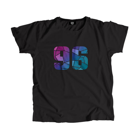 96 Number Men Women Unisex T-Shirt (Black)