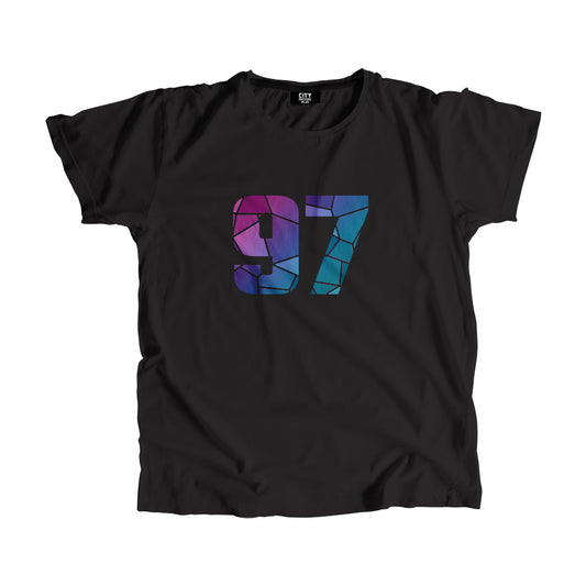 97 Number Men Women Unisex T-Shirt (Black)