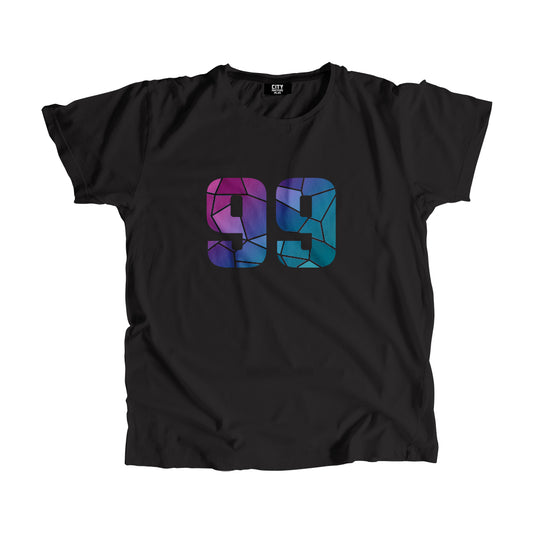 99 Number Men Women Unisex T-Shirt (Black)