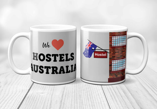 We Love AUSTRALIA Hostels Mug