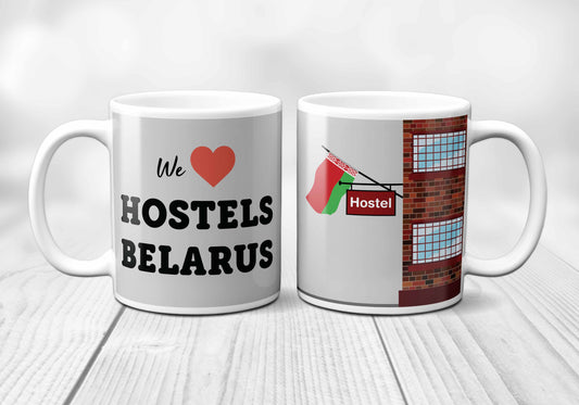 We Love BELARUS Hostels Mug
