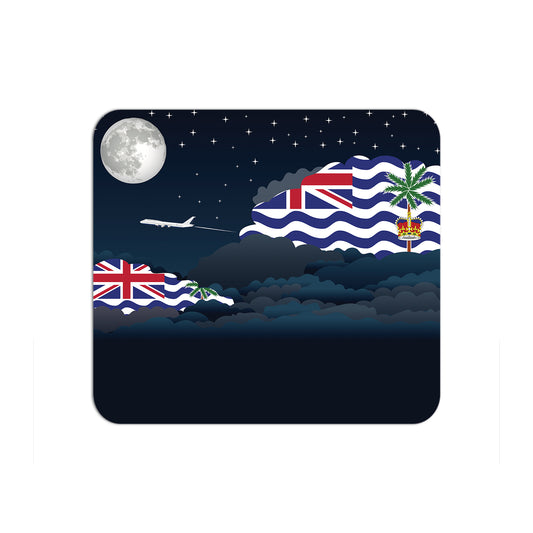 British Indian Ocean Territory Flag Night Clouds Mouse pad 