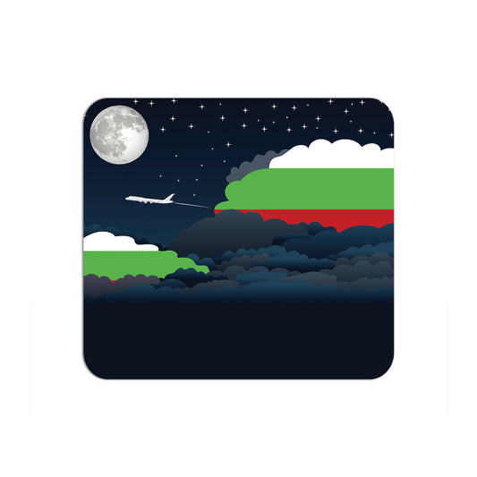 Bulgaria Flag Night Clouds Mouse pad 
