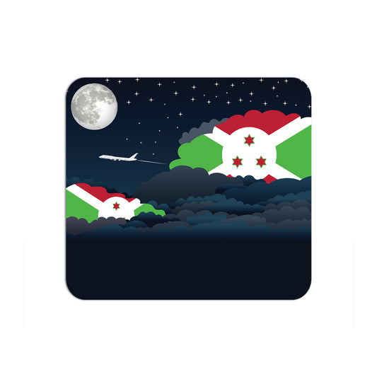 Burundi Flag Night Clouds Mouse pad 