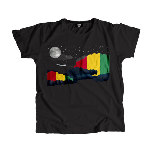 Guinea Flags Night Clouds Unisex T-Shirt