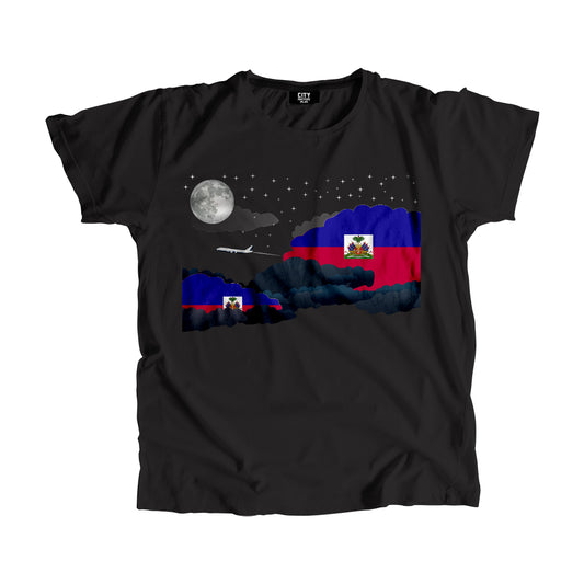 Haiti Flags Night Clouds Unisex T-Shirt