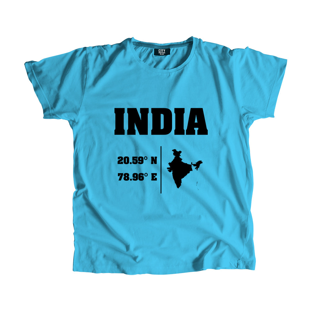 India Latitude Longitude Men Women Unisex T-Shirt