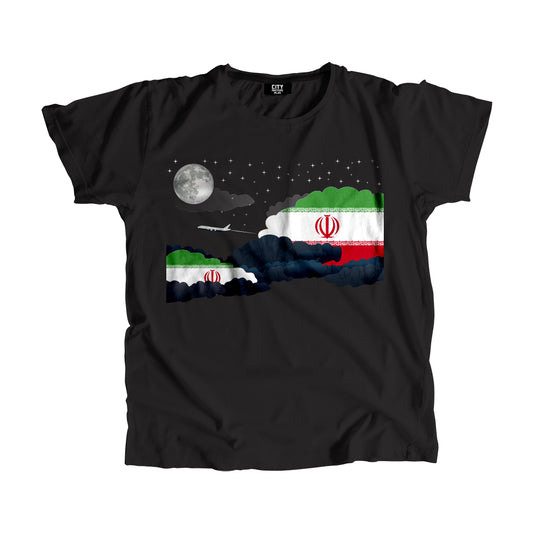 Iran Flags Night Clouds Unisex T-Shirt
