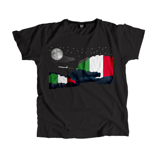 Italy Flags Night Clouds Unisex T-Shirt