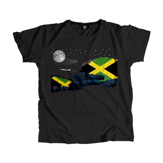 Jamaica Flags Night Clouds Unisex T-Shirt