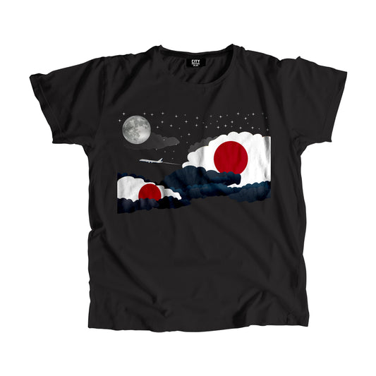 Japan Flags Night Clouds Unisex T-Shirt