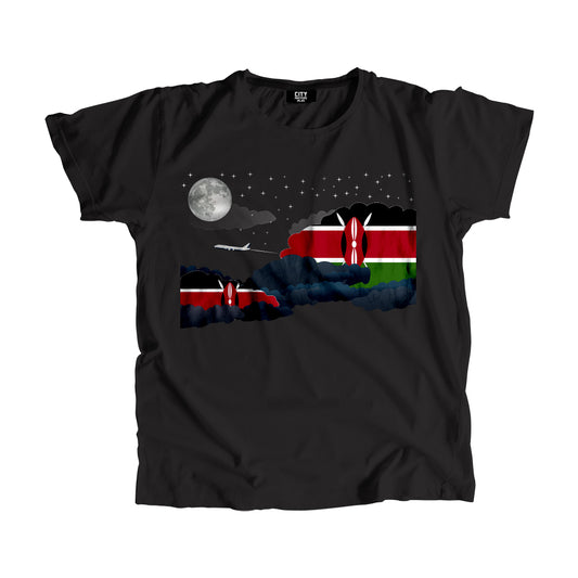Kenya Flags Night Clouds Unisex T-Shirt