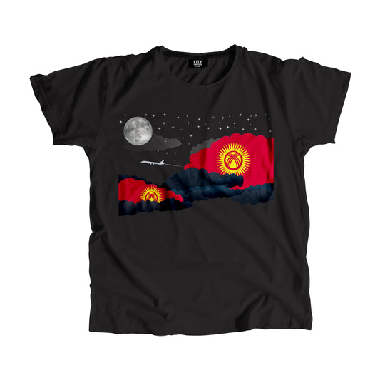 Kyrgyzstan Flags Night Clouds Unisex T-Shirt