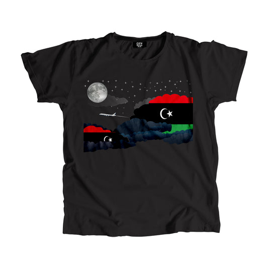 Libya Flags Night Clouds Unisex T-Shirt