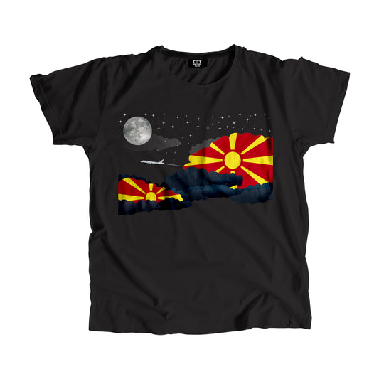 Macedonia Flags Night Clouds Unisex T-Shirt