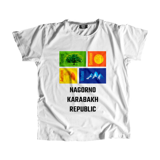 NAGORNO KARABAKH REPUBLIC Seasons Unisex T-Shirt (White)