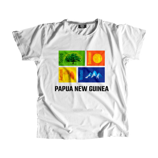 PAPUA NEW GUINEA Seasons Unisex T-Shirt (White)