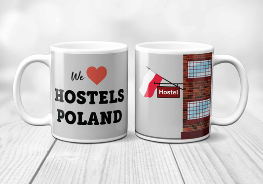 We Love POLAND Hostels Mug