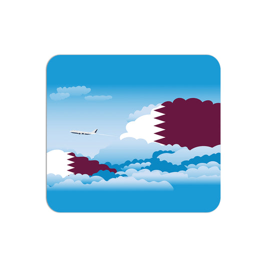 Qatar Flag Day Clouds Mouse pad 