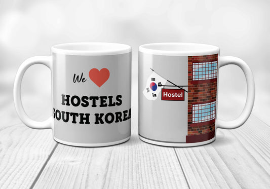 We Love SOUTH KOREA Hostels Mug