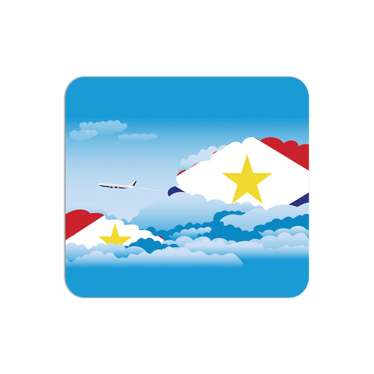 Saba Flag Day Clouds Mouse pad 