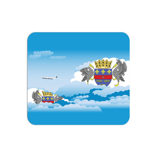 Saint Barthelemy Flag Day Clouds Mouse pad 