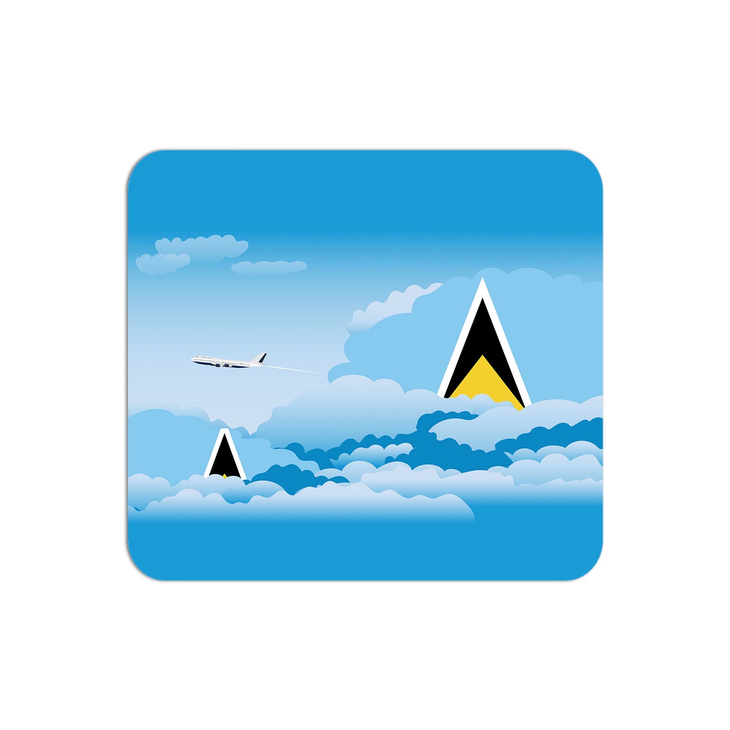 Saint Lucia Flag Day Clouds Mouse pad 