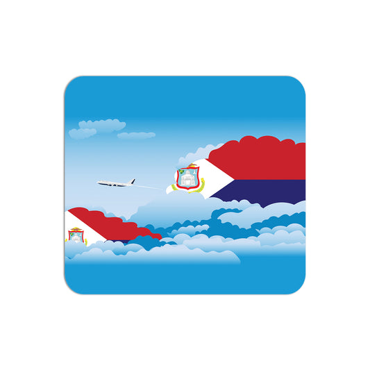 Saint Martin Flag Day Clouds Mouse pad 