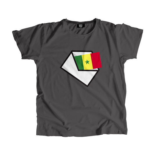 Senegal Flag Mail Men Women Unisex T-Shirt