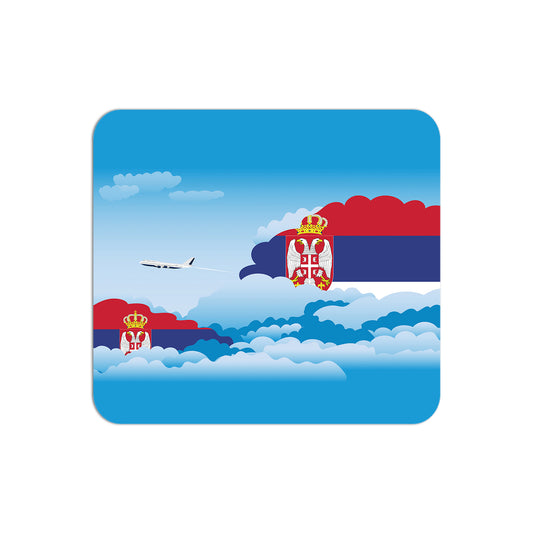 Serbia Flag Day Clouds Mouse pad 