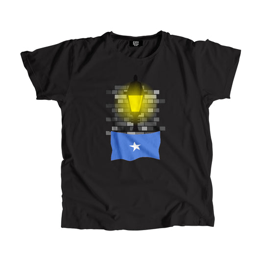 Somalia Flag Street Lamp Bricks Unisex T-Shirt