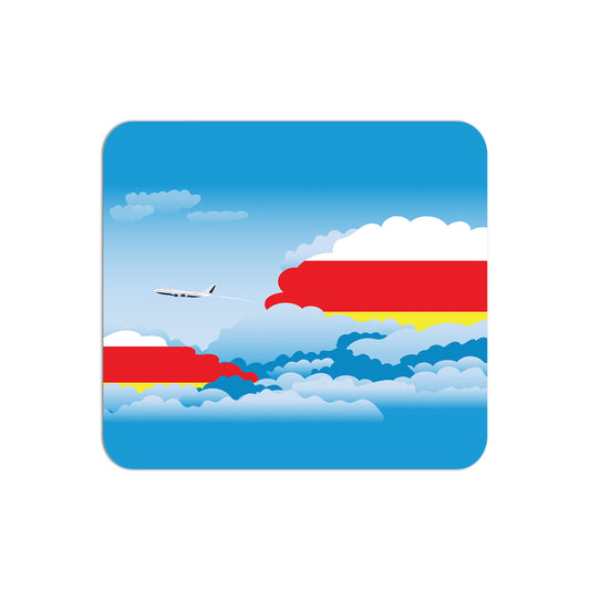 South Ossetia Flag Day Clouds Mouse pad 
