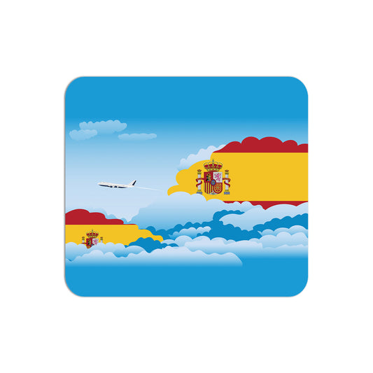 Spain Flag Day Clouds Mouse pad 