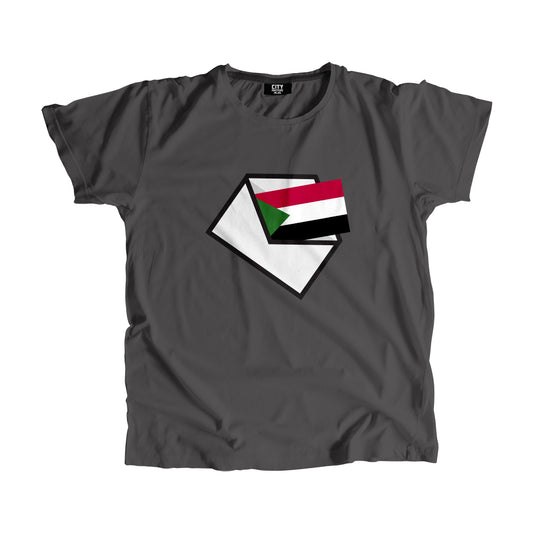 Sudan Flag Mail Men Women Unisex T-Shirt