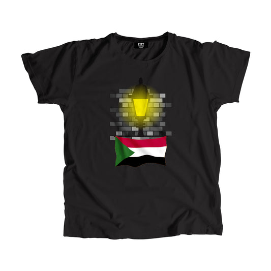 Sudan Flag Street Lamp Bricks Unisex T-Shirt