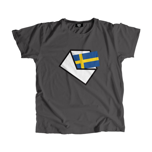 Sweden Flag Mail Men Women Unisex T-Shirt